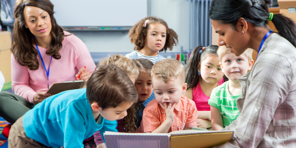 Early Years practitioner and children