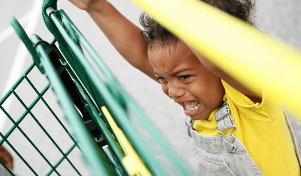 Child throwing a tantrum