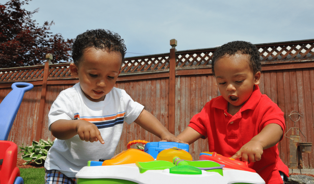 children playing outdoors