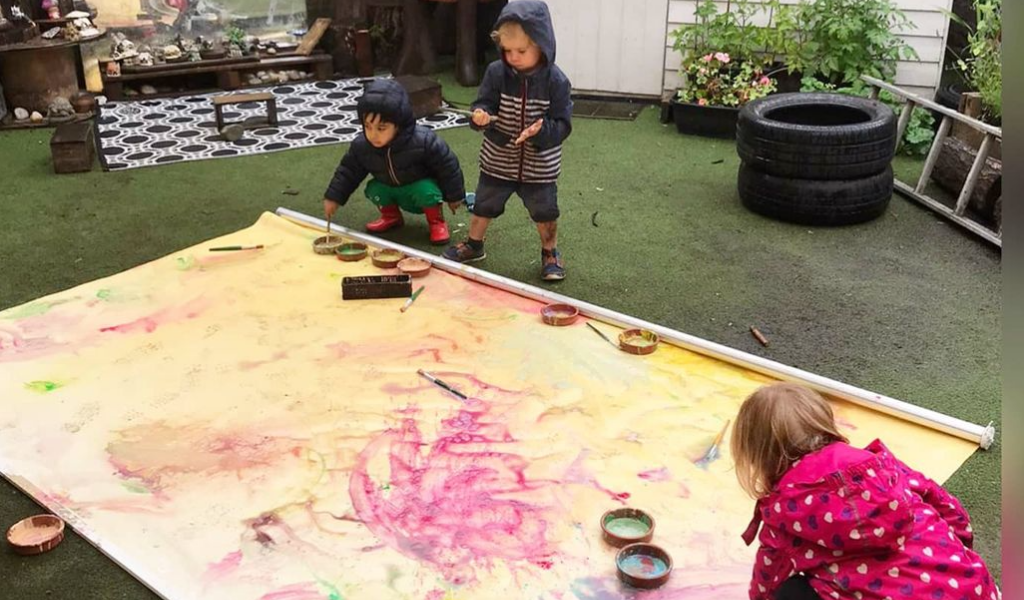 children playing outdoors