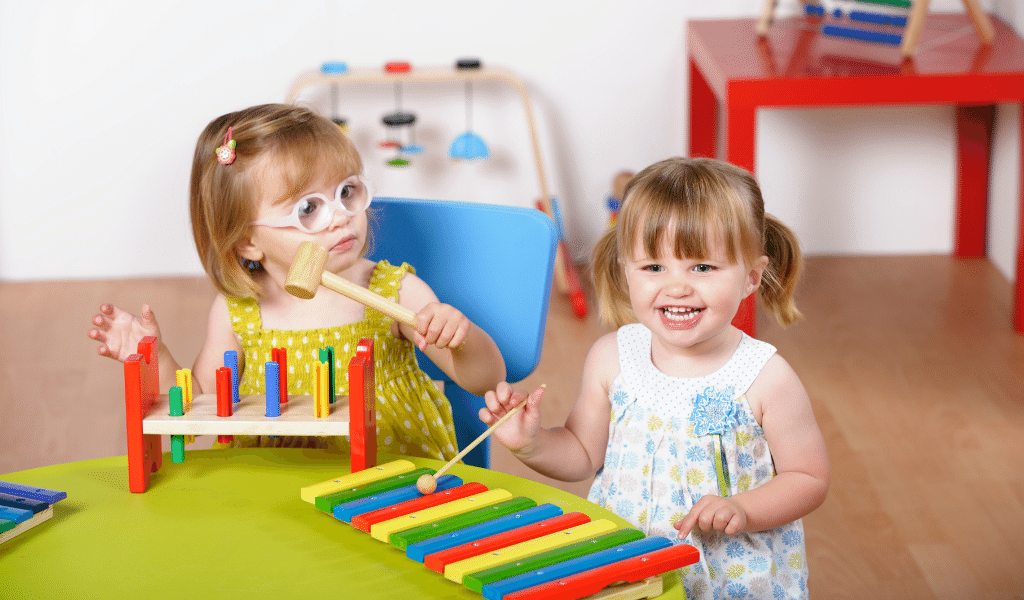 children playing with instruments