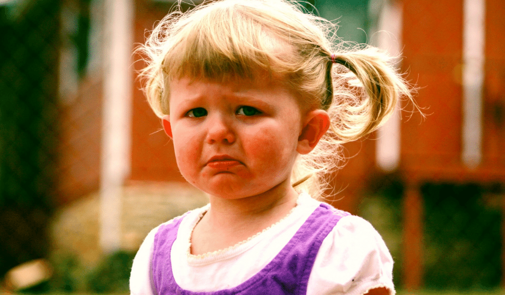 Upset toddler