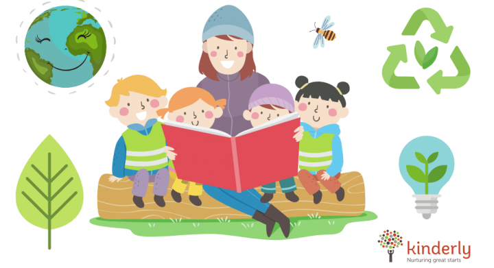 children reading with child minder
