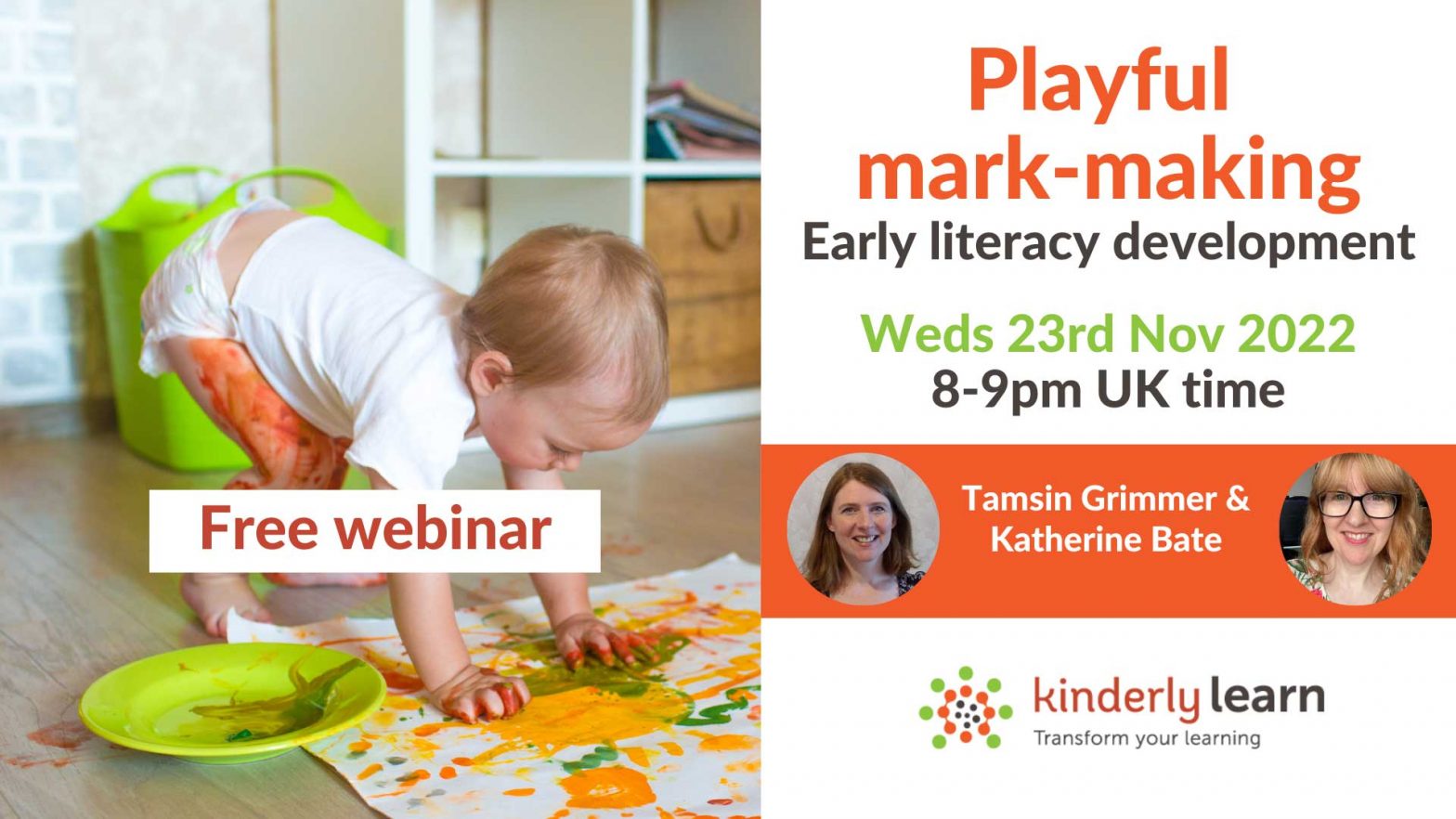 Playful markmaking free webinar CPD Kinderly