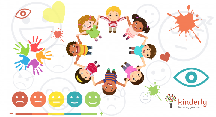Children holding hands in circle