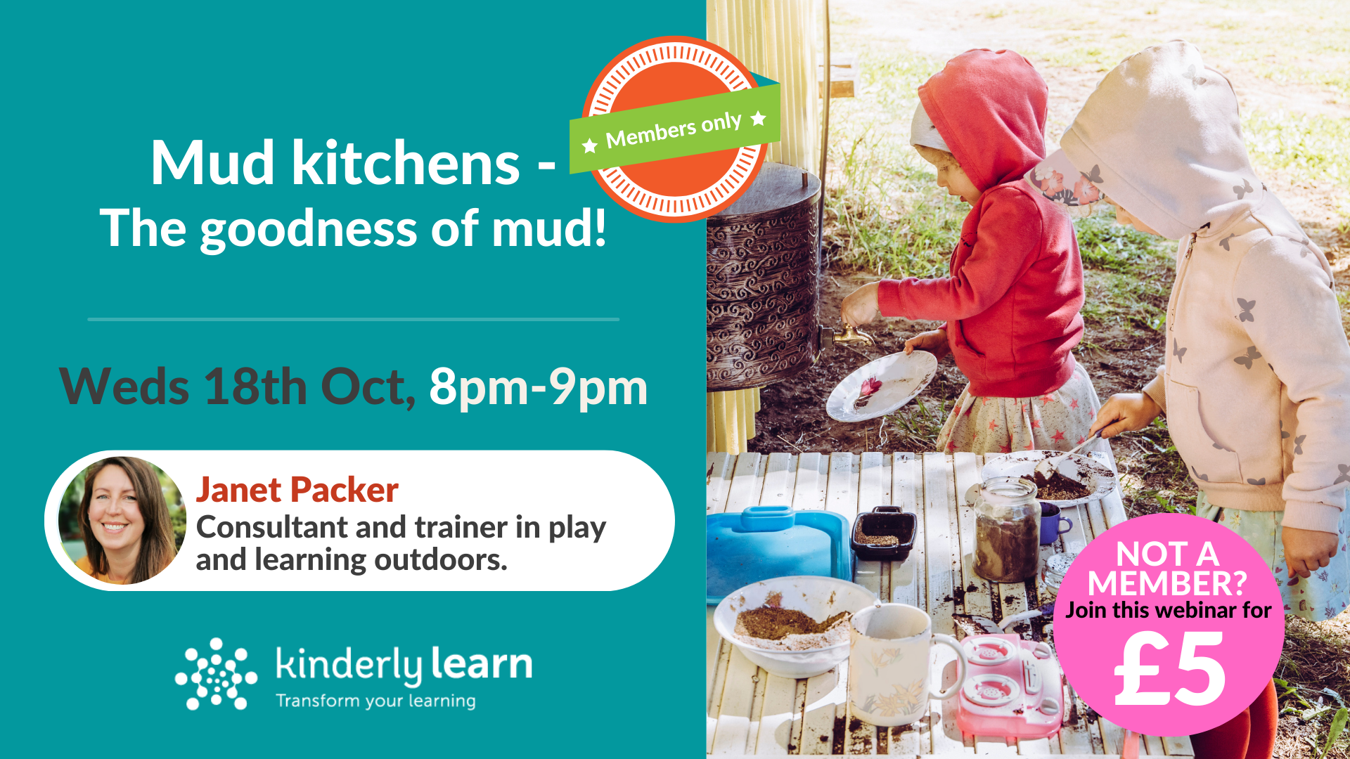 2 girls playing in a mud kitchen