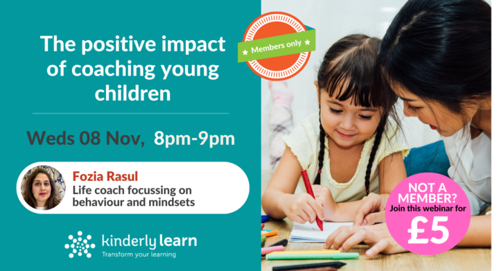 Promo for 8th Nov webinar with girl drawing with teacher