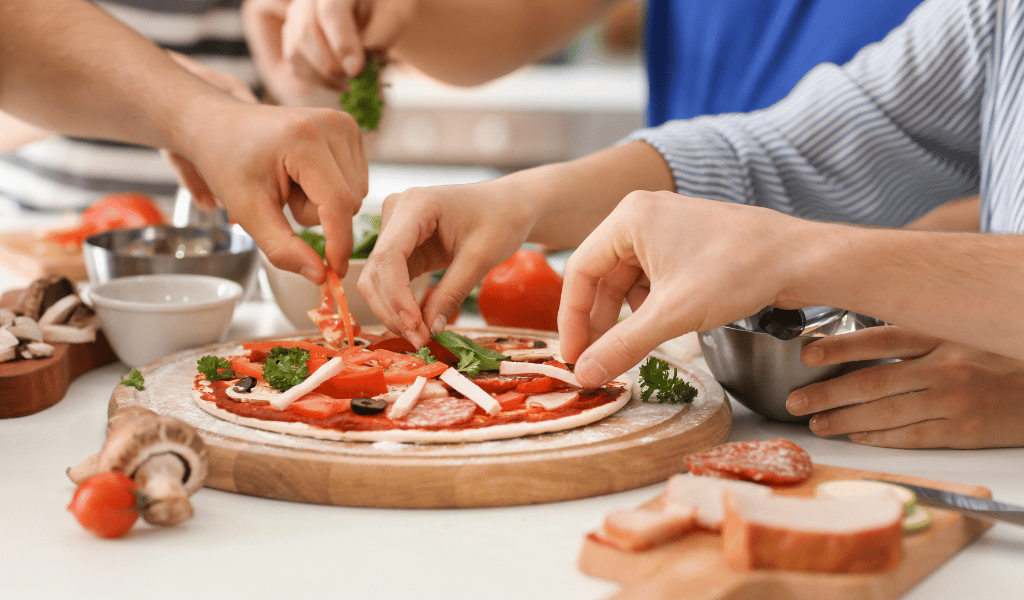 pizza making wellbeing session