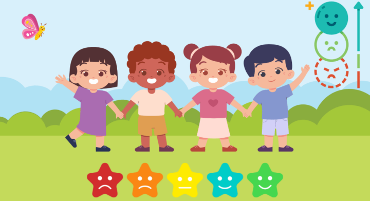 happy children with healthy emotions