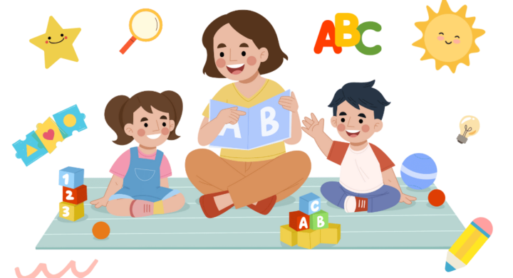 blog teacher with children learning