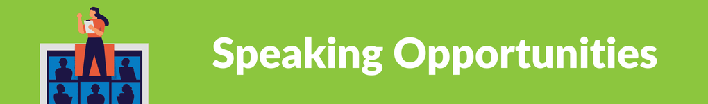 speaking opportunities banner
