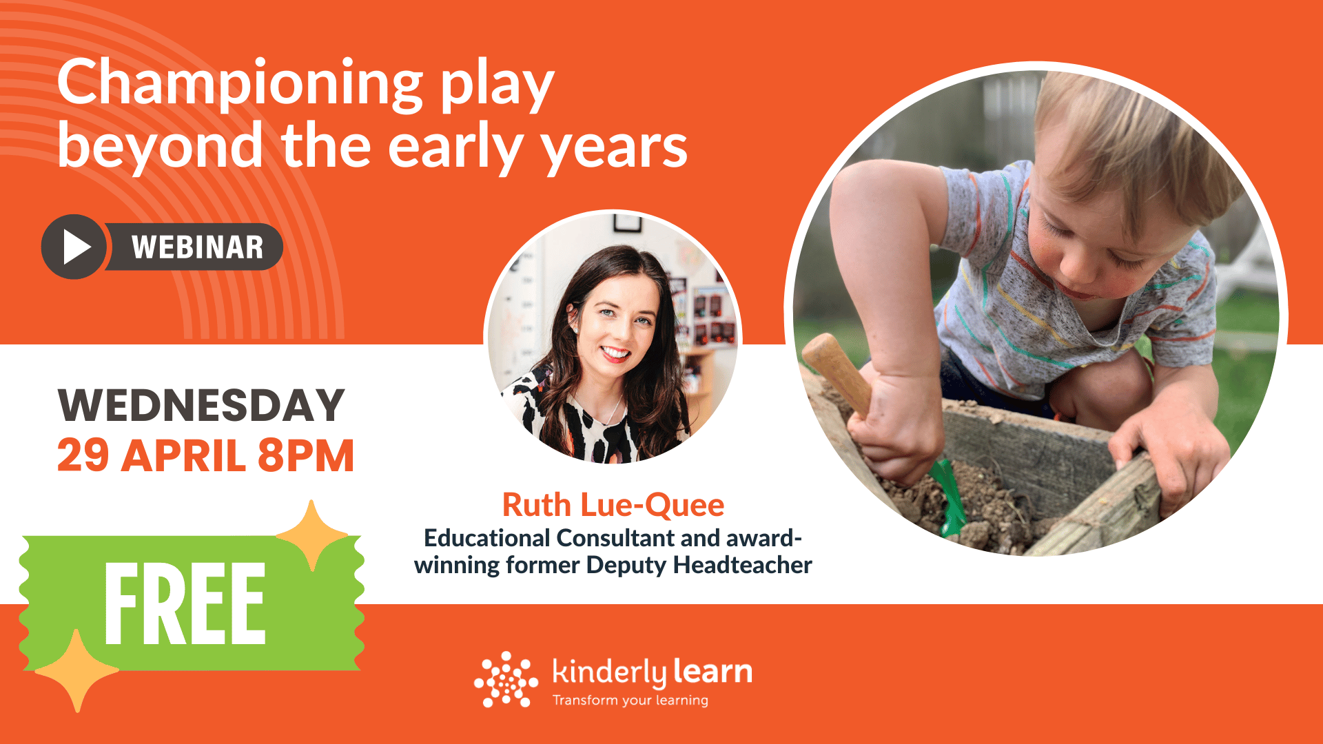 play championing beyond early years webinar details with Ruth Lue-Quee