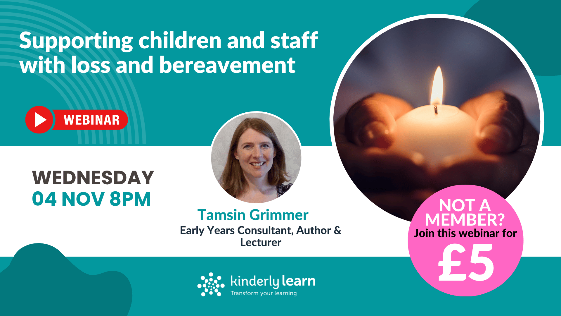 loss and bereavement webinar details for early years professionals